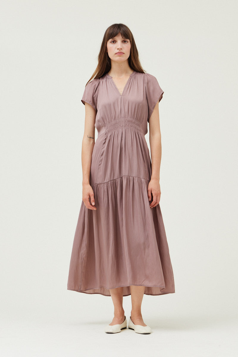 lilac satin midi dress Sophisticated Satin Slip Midi Dress Lilac