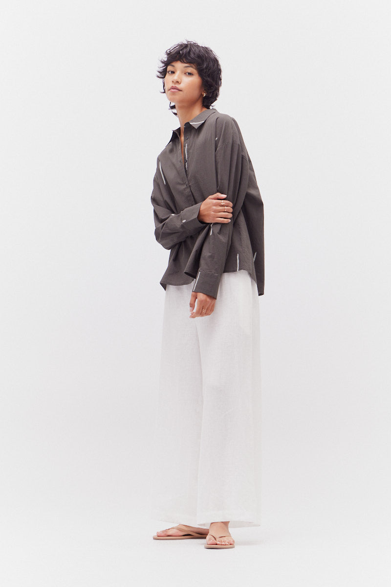 Matchstick Print Shirt in Kombu