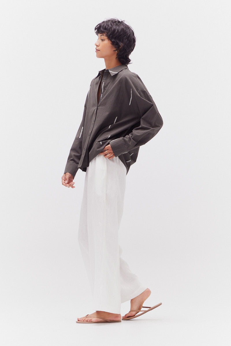 Matchstick Print Shirt in Kombu