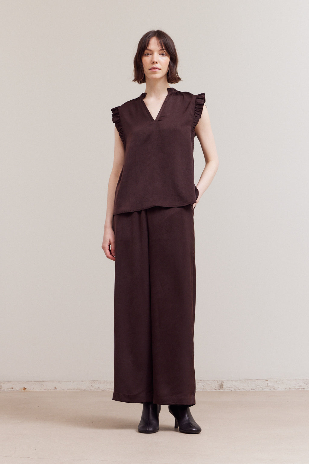 Casual Banding Wide Pants