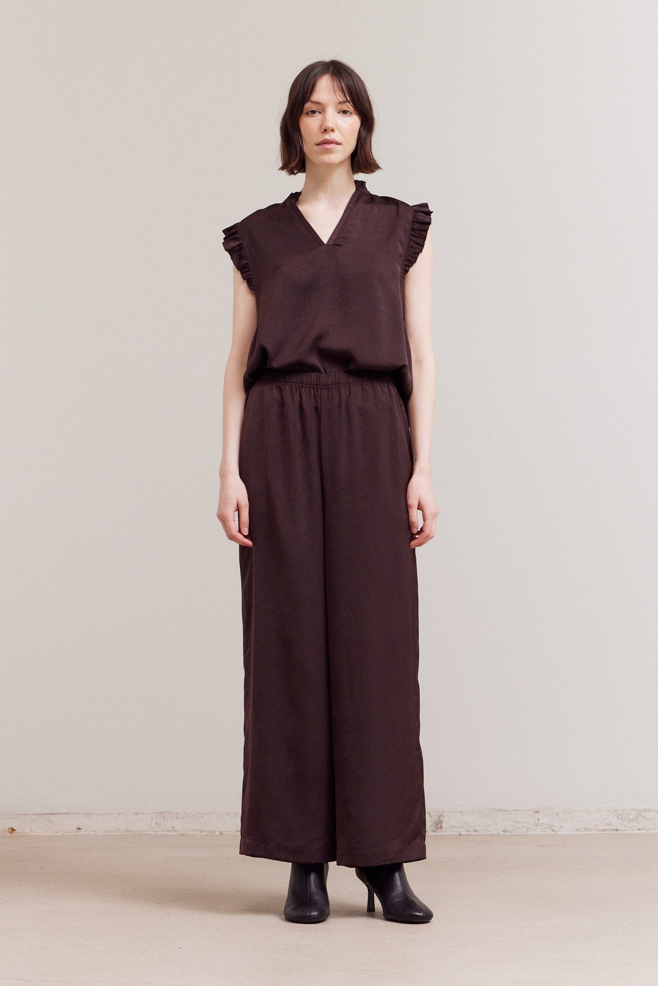 Casual Banding Wide Pants