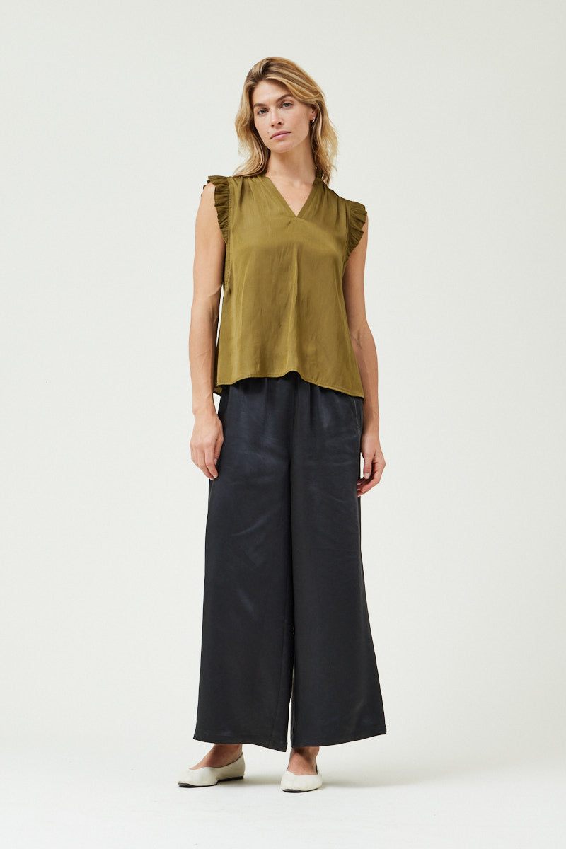 Wide Leg Satin Pants