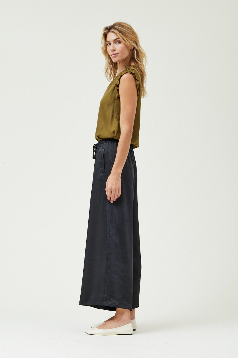 Wide Leg Satin Pants