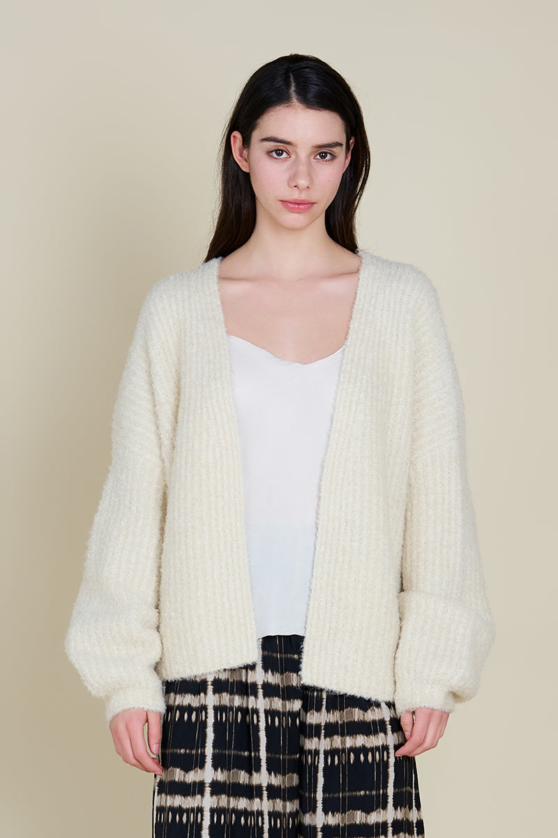 Curly Yarn Cardigan