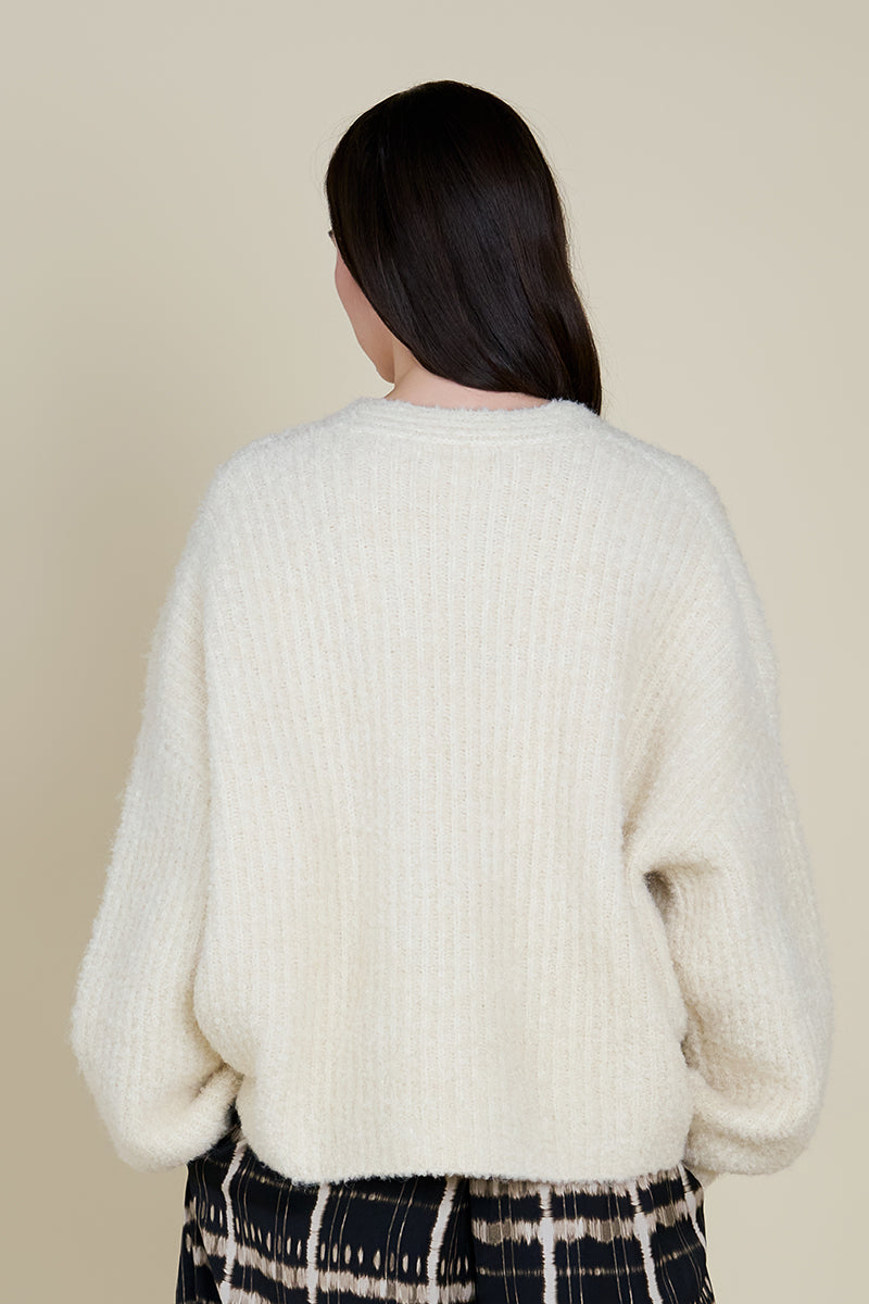 Curly Yarn Cardigan