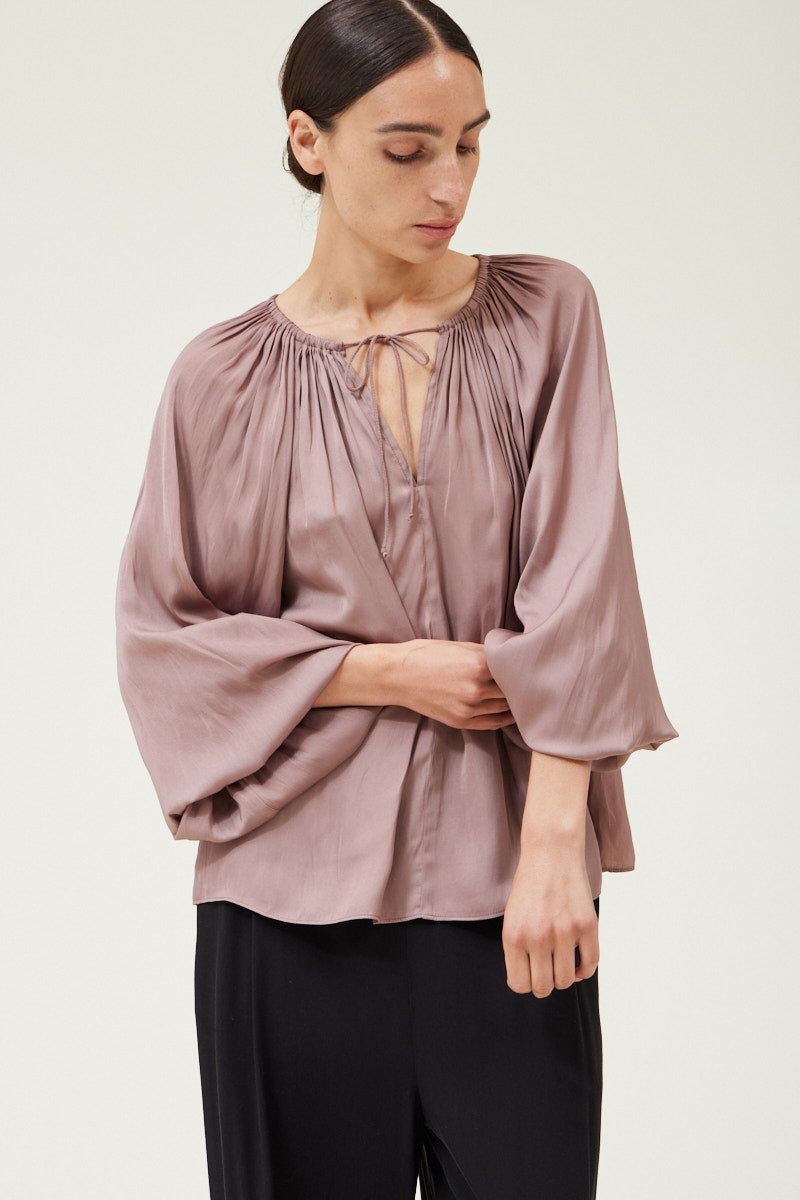 Solid Satin Blouse
