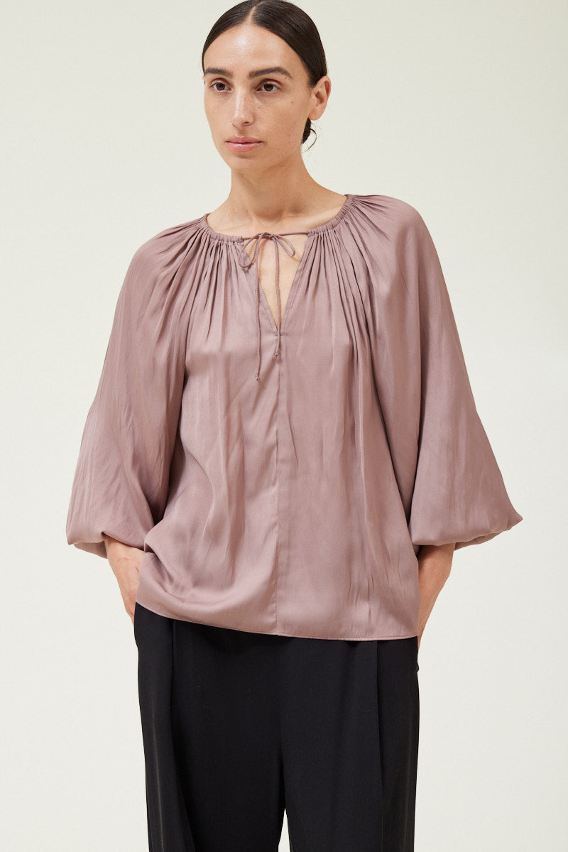 Solid Satin Blouse
