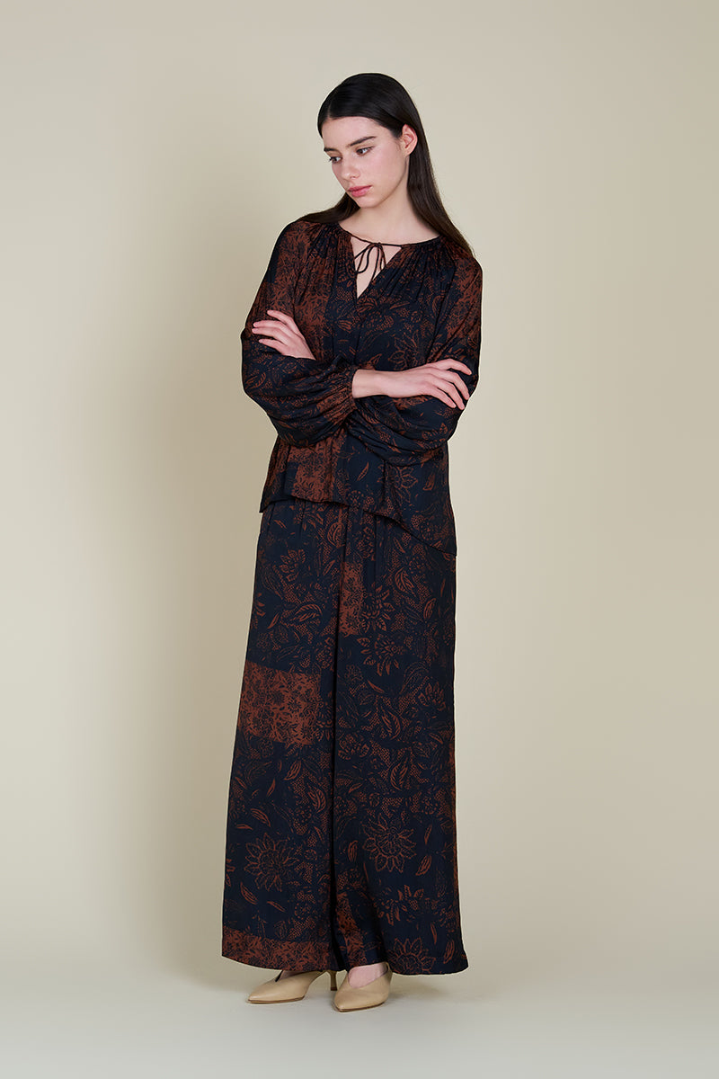 Patchwork Printed Blouse