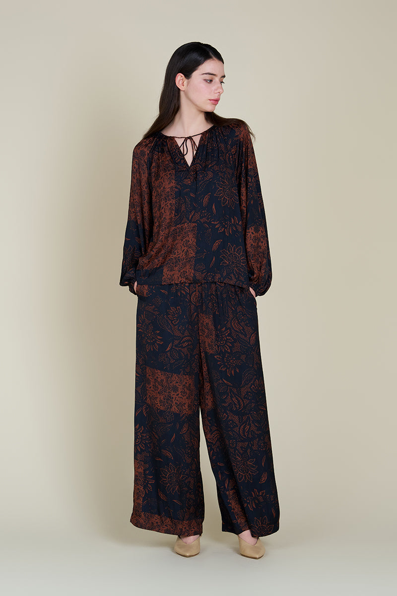 Patchwork Printed Blouse