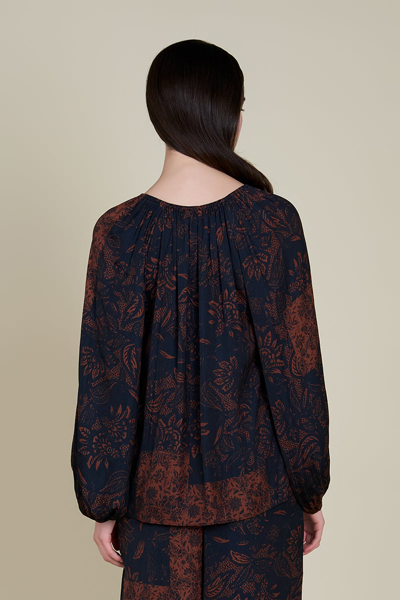 Patchwork Printed Blouse