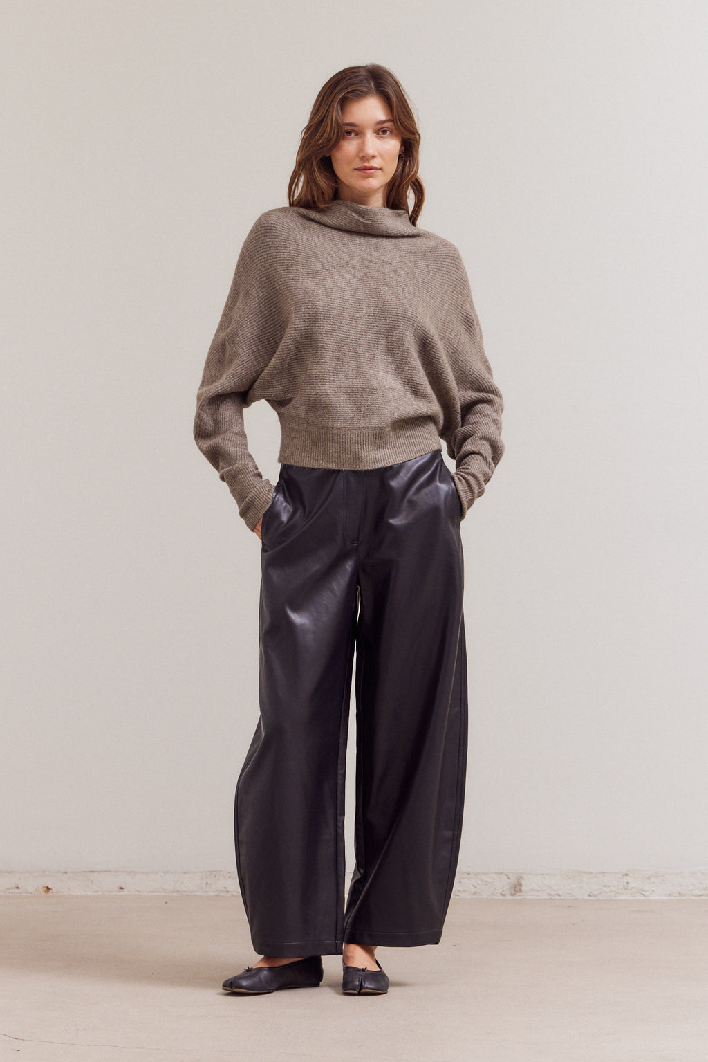 Cowl Neck Batwing Sweater