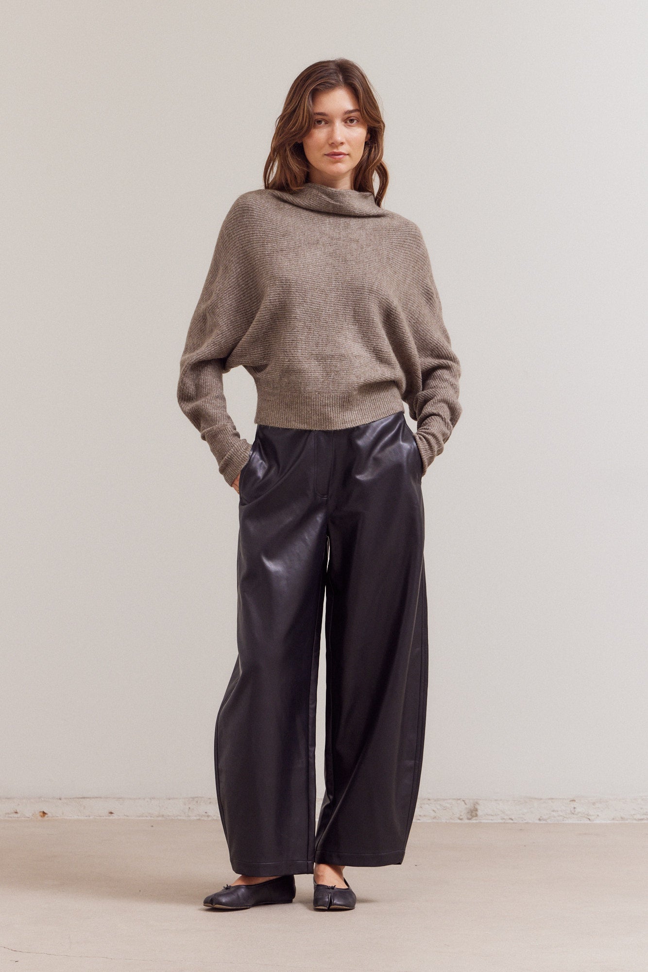 Cowl Neck Batwing Sweater