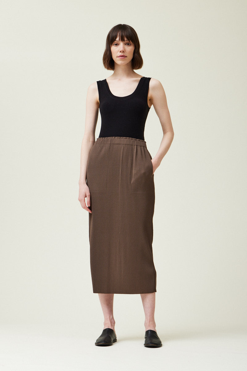 Pleated Midi Skirt