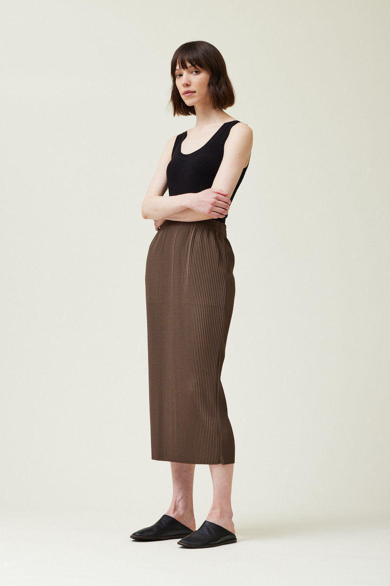 Pleated Midi Skirt