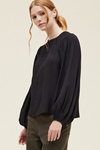 Pleated Sleeves Blouse