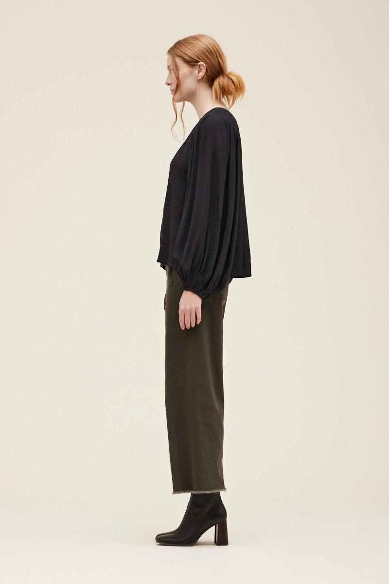 Pleated Sleeves Blouse