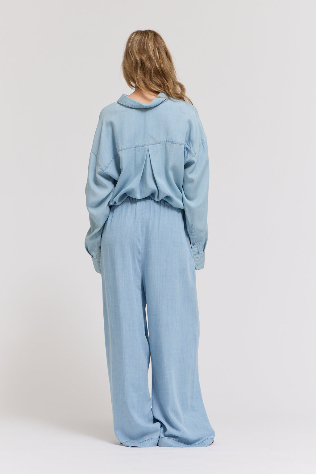 Chambray Straight Pant