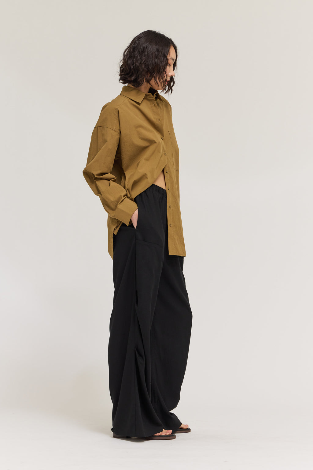 Oversized Shirt in Walnut