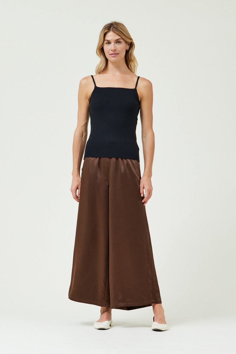 Wide Leg Satin Pants