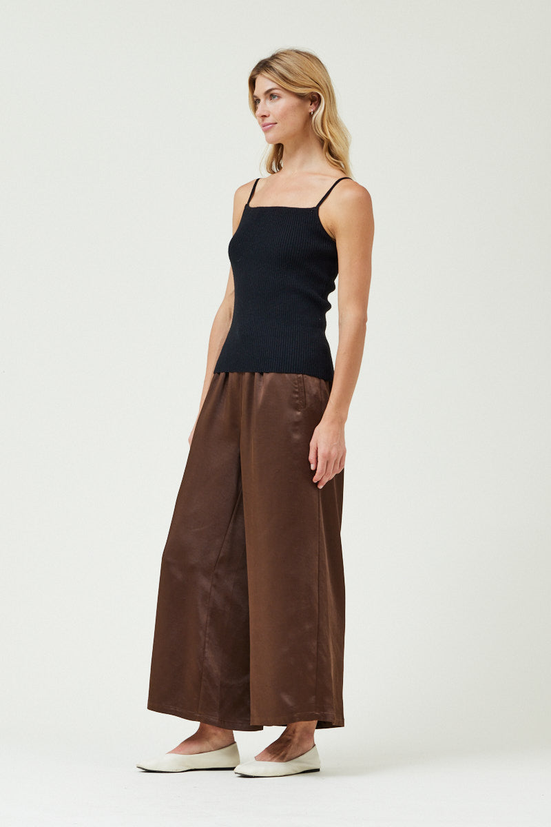 Wide Leg Satin Pants