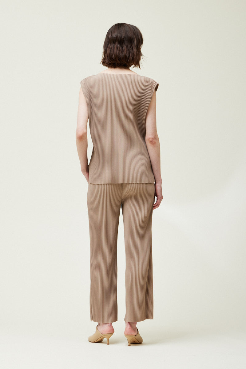 Pleated Sleeveless Top