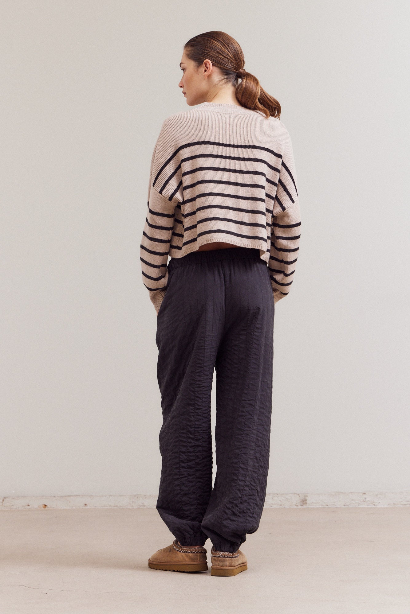 Stripe Sweater Crop Top