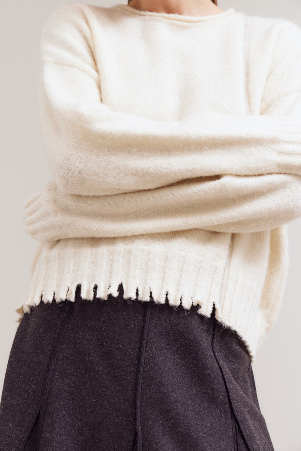 Distress Hem Sweater