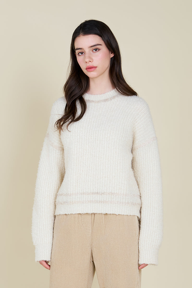Contrast Outline Sweater