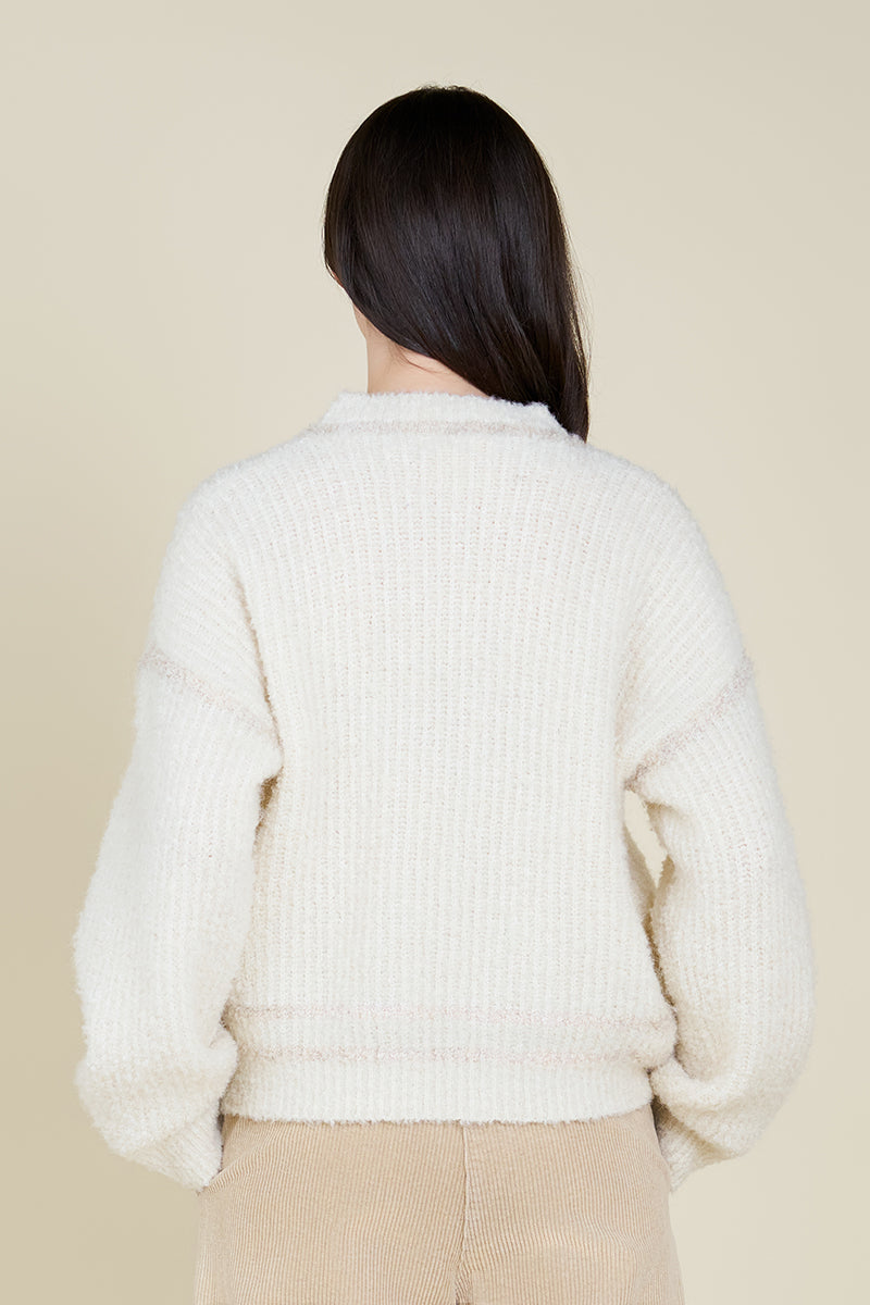 Contrast Outline Sweater