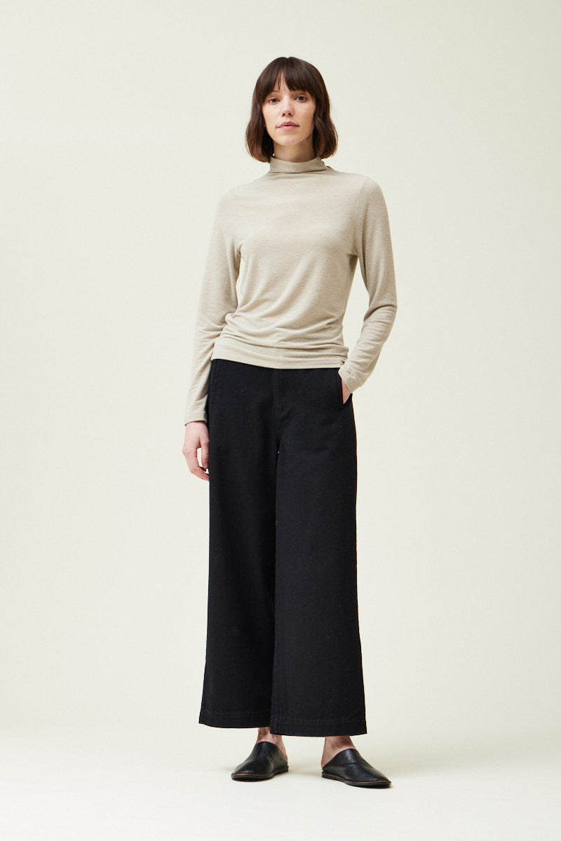 Turtleneck Jersey Top