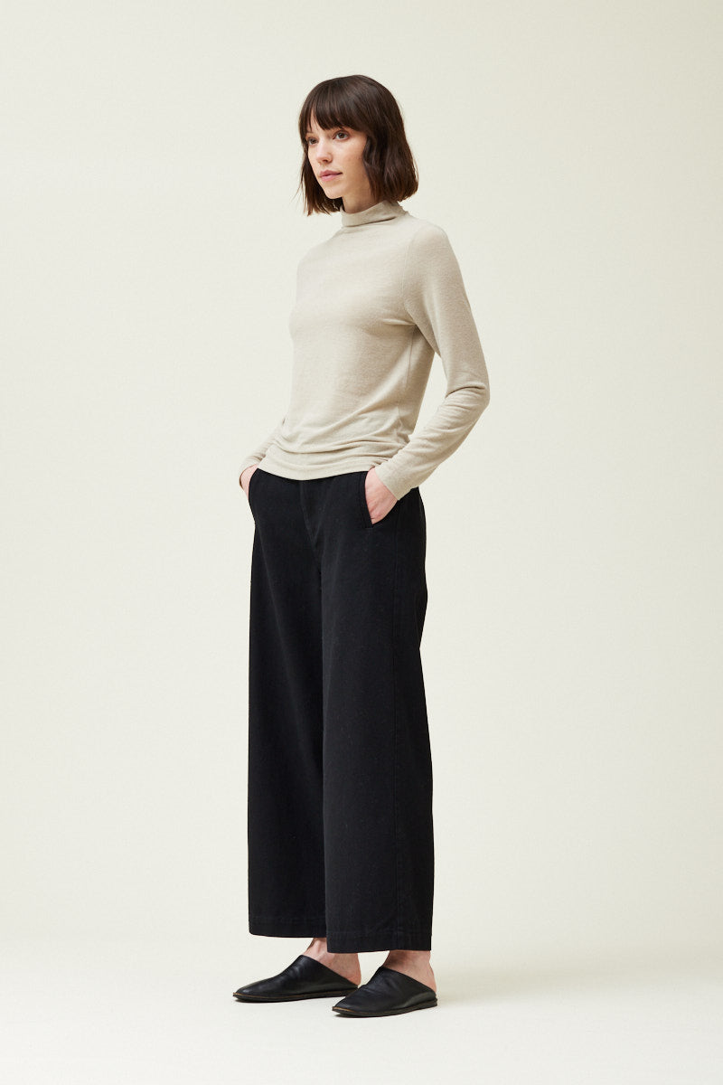 Turtleneck Jersey Top