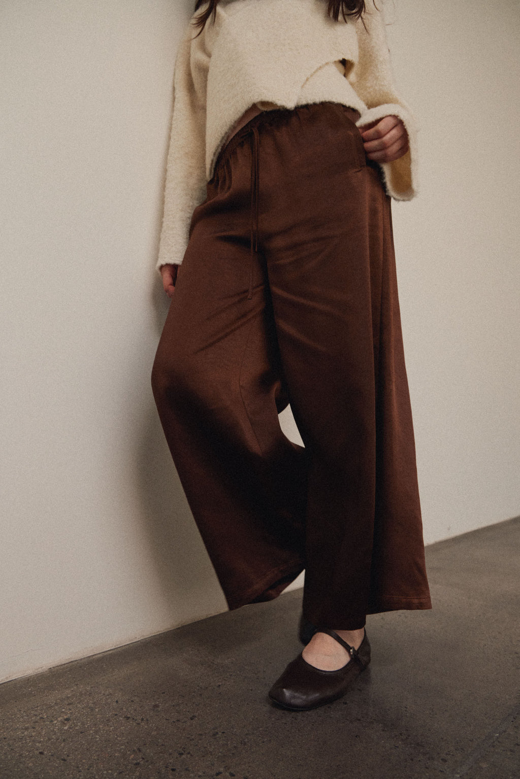 Wide Leg Satin Pants