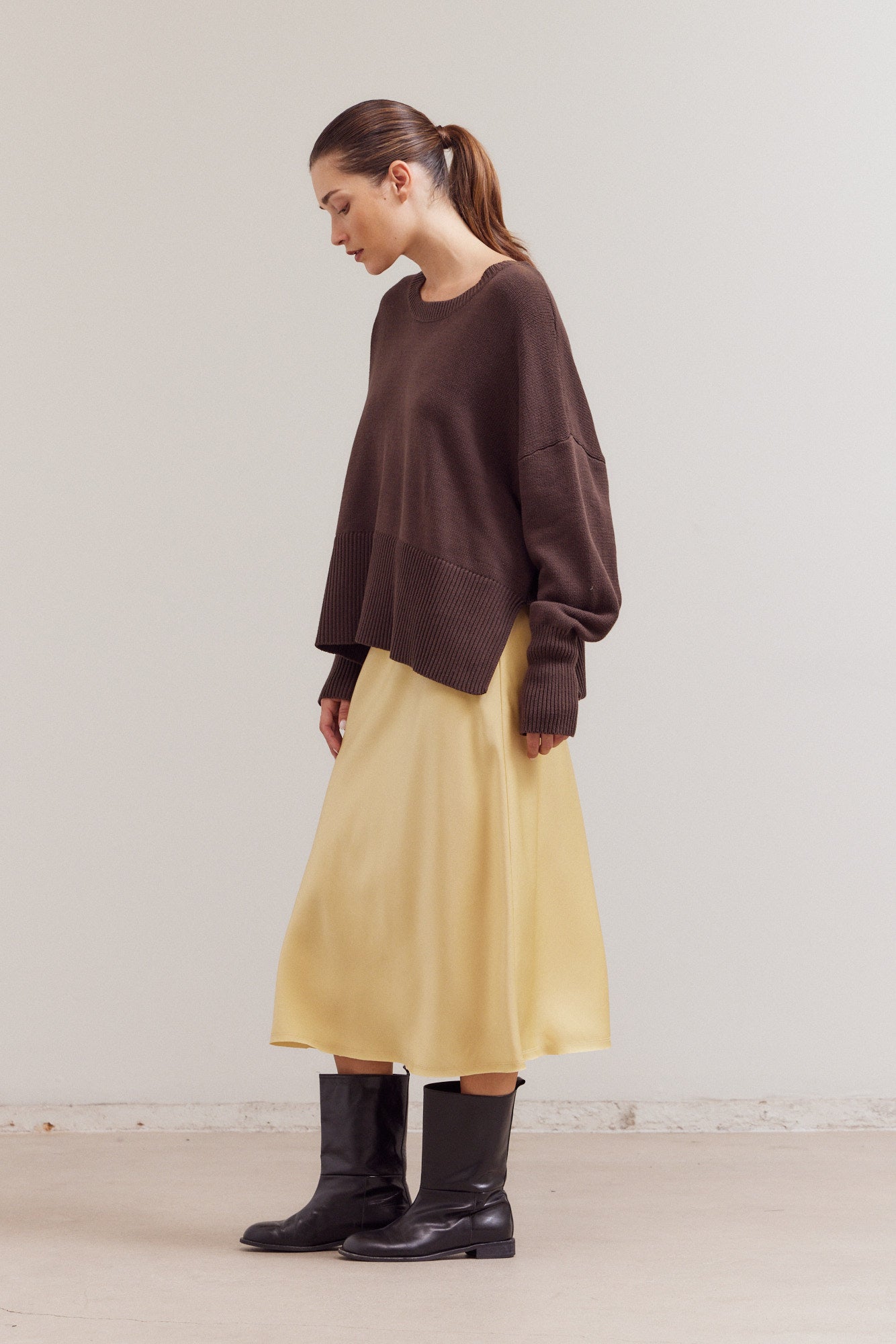 Side Slit Sweater Top