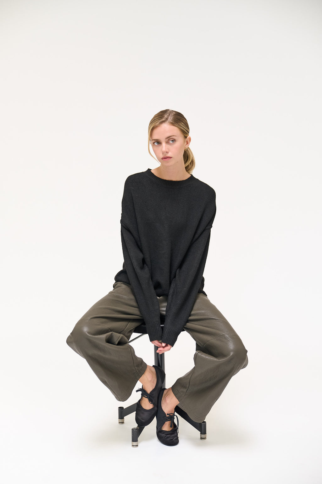 Mock Neck Cocoon Sweater