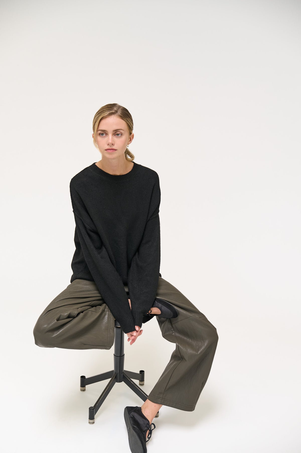 Mock Neck Cocoon Sweater