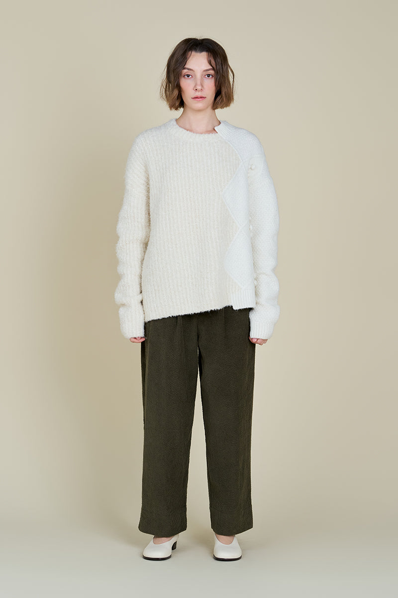 Contrast Knit Sweater