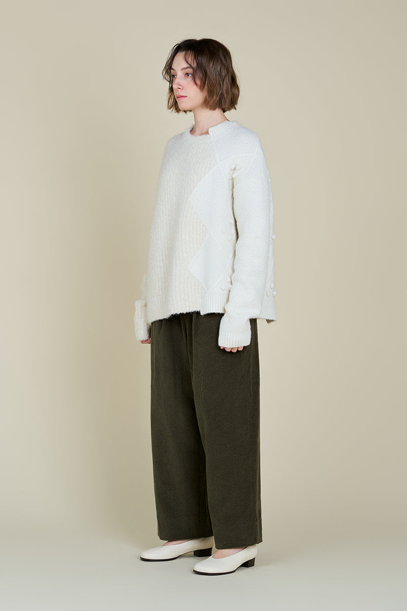 Contrast Knit Sweater