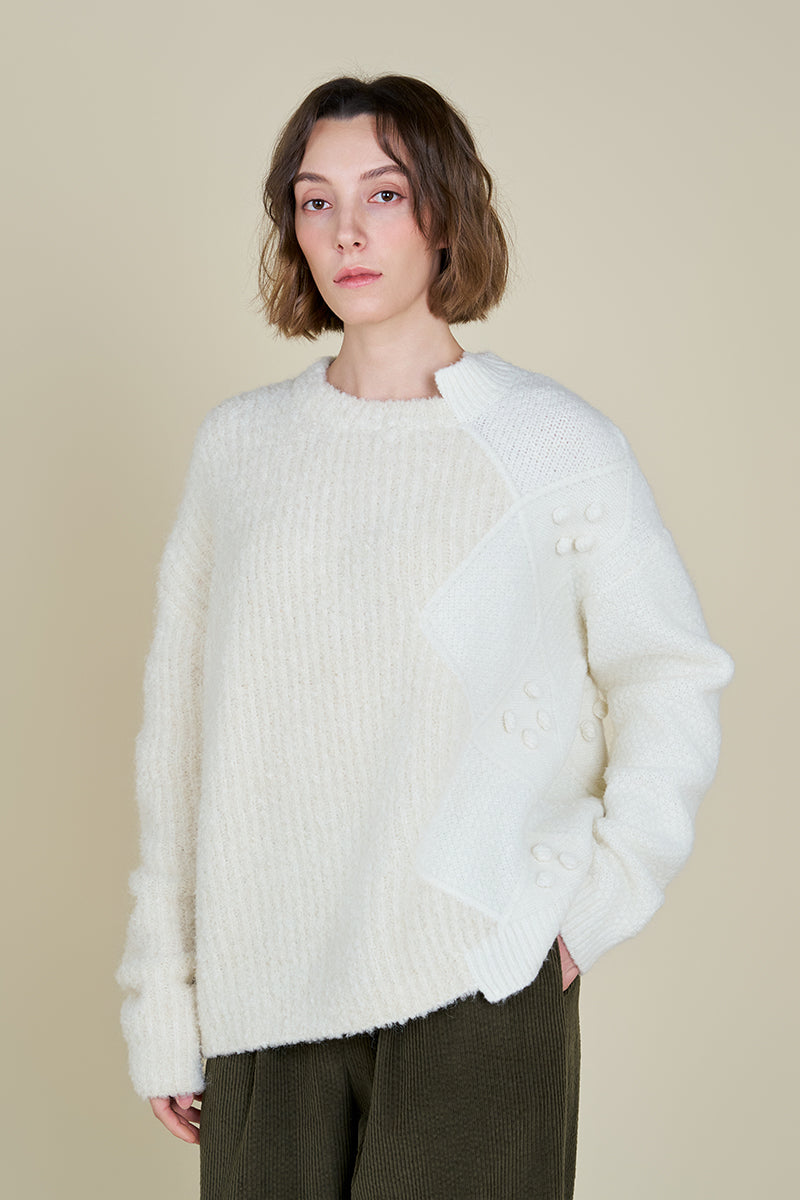 Contrast Knit Sweater