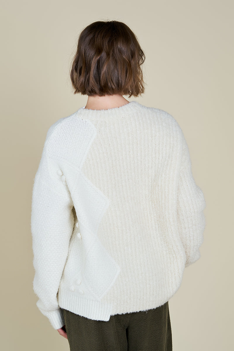 Contrast Knit Sweater
