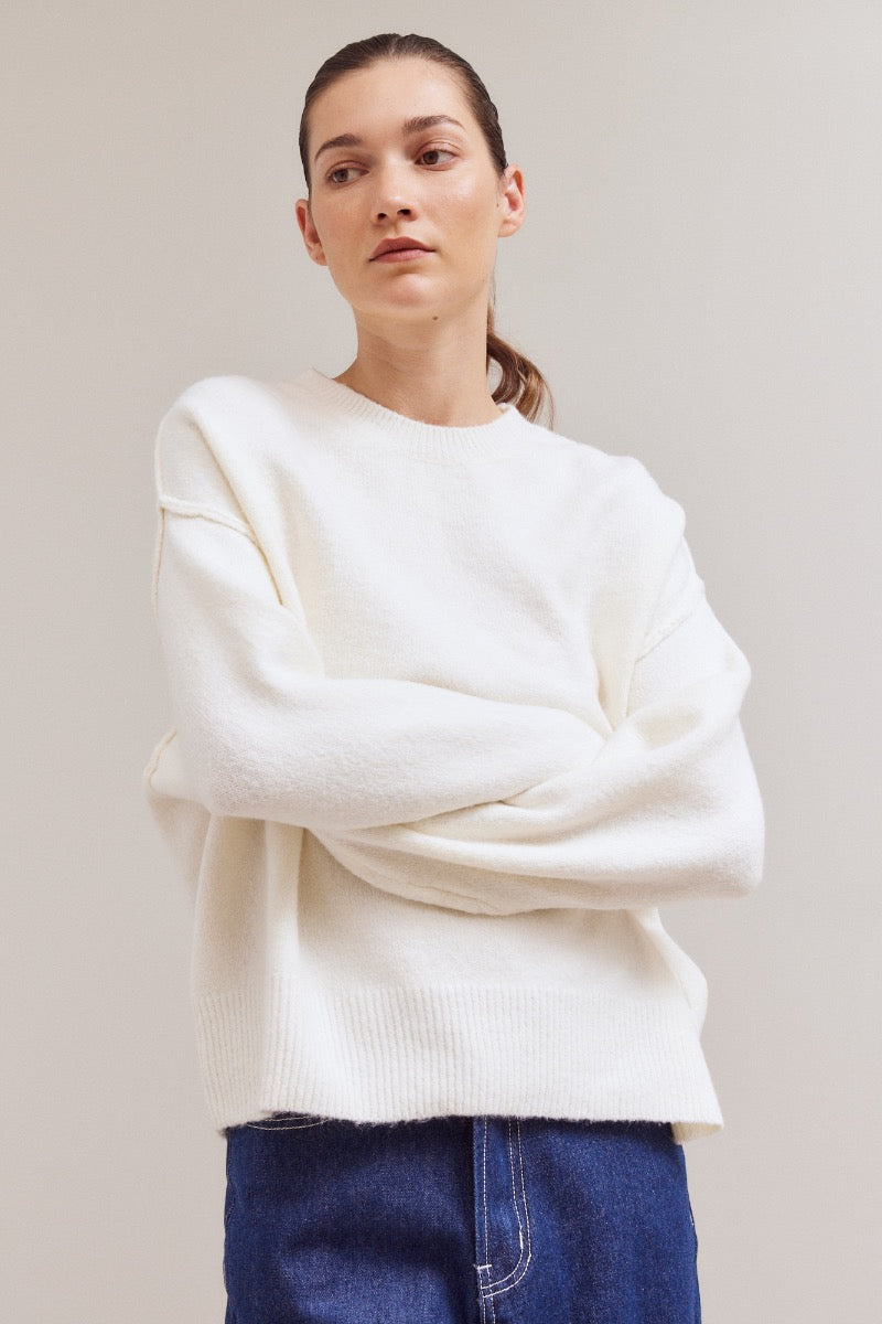 Mock Neck Cocoon Sweater
