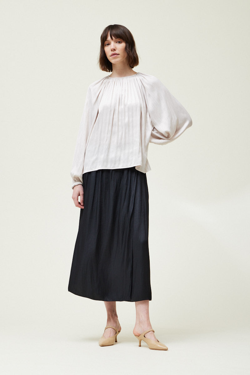 Pleated Satin Top