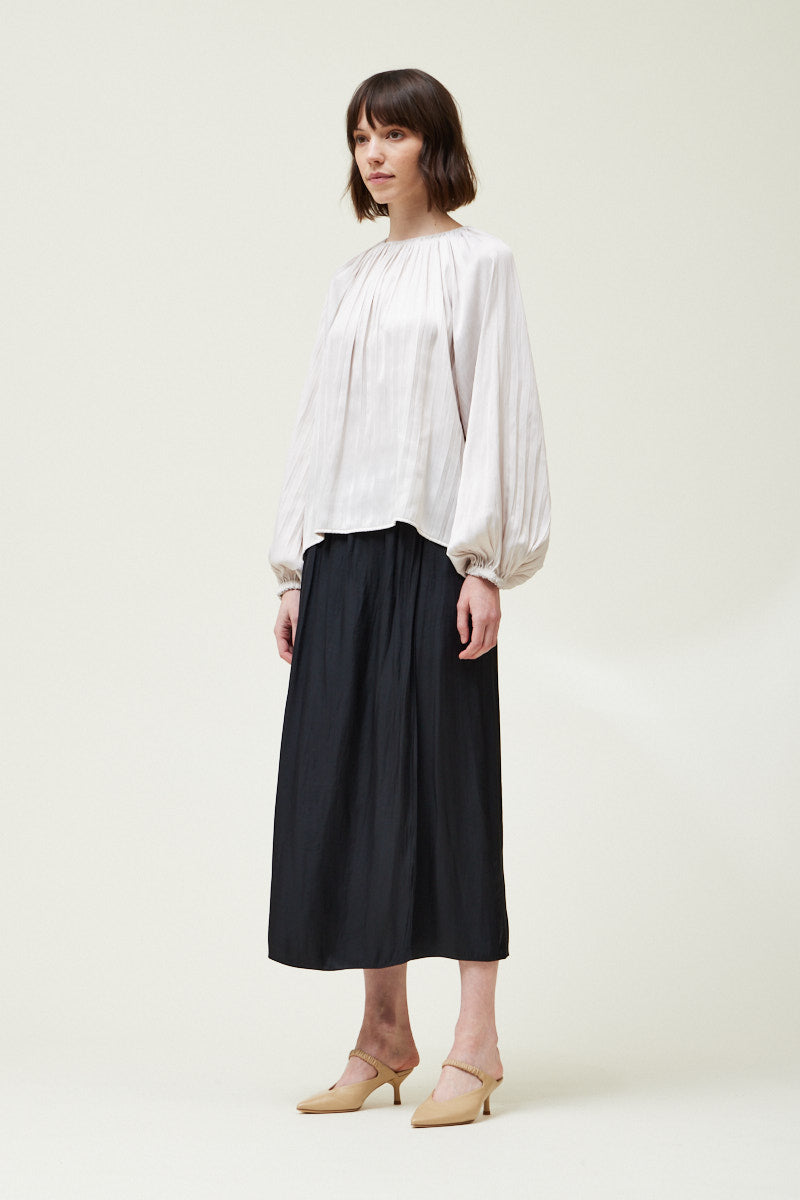 Pleated Satin Top