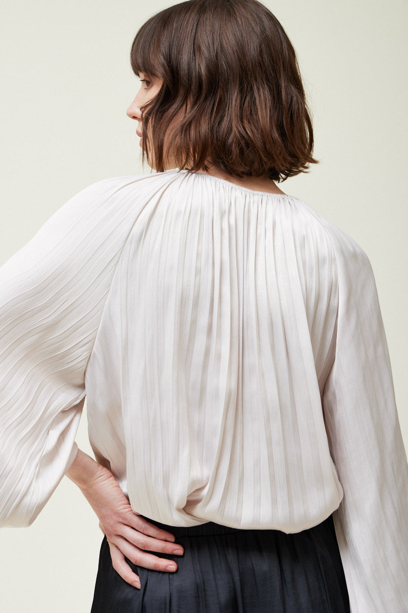 Pleated Satin Top