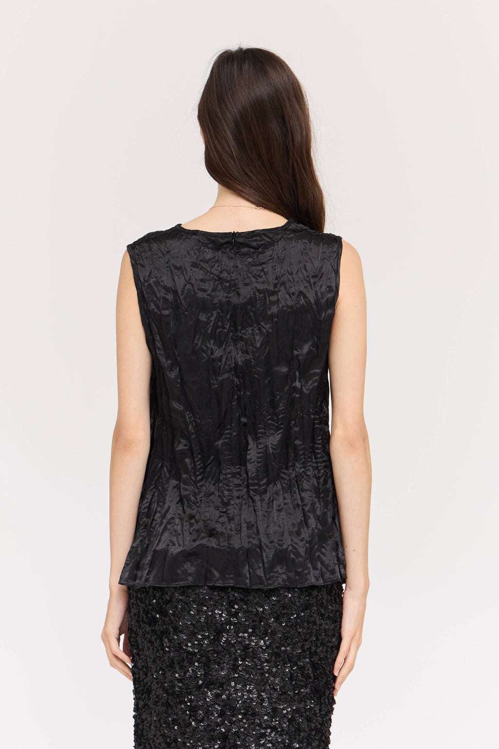 Pleated Top in Black