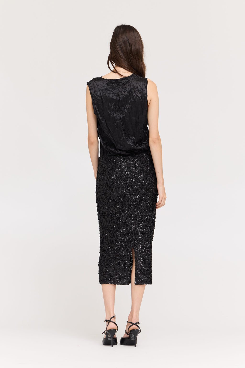 Pleated Top in Black