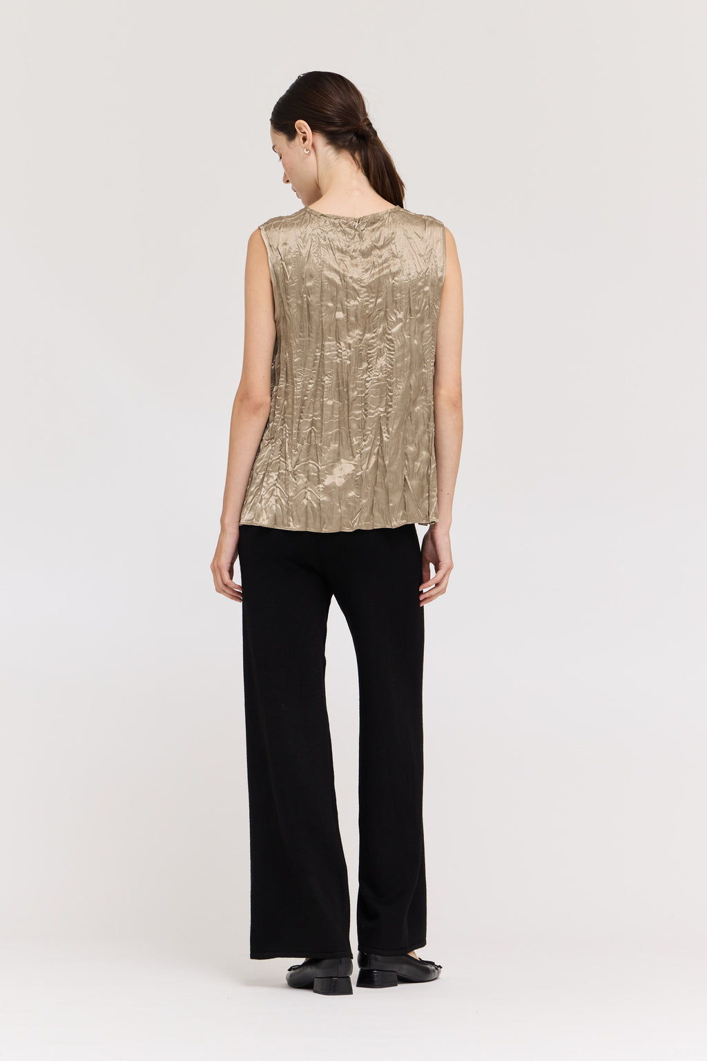 Pleated Top in Fawn