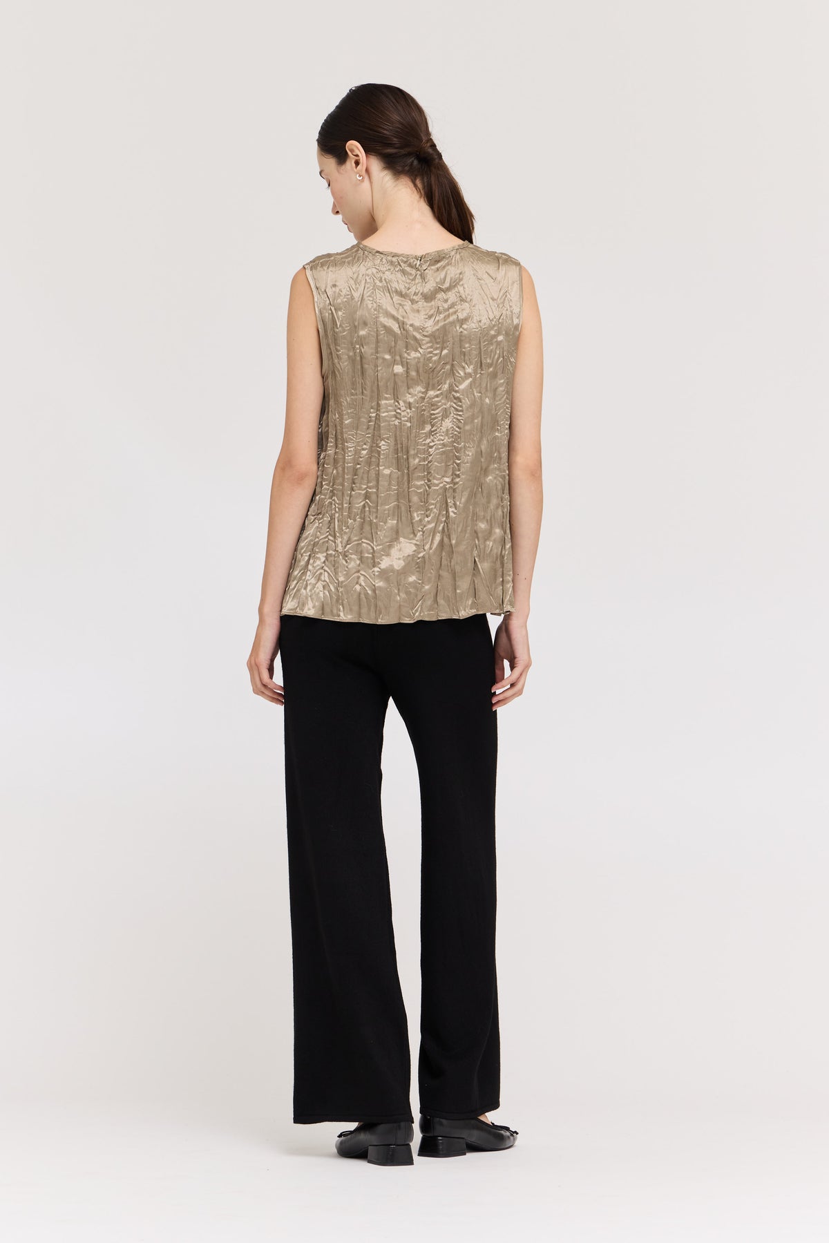 Pleated Top in Fawn