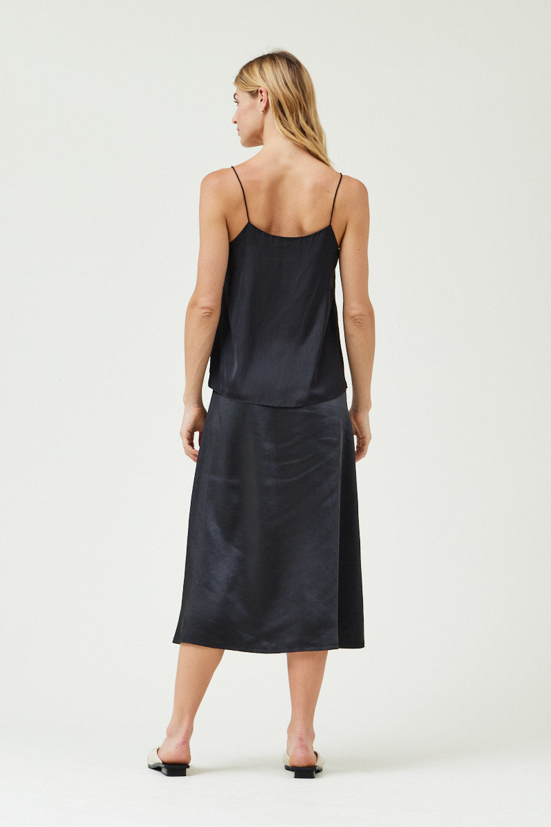 Thick Satin Bias Slip Skirt