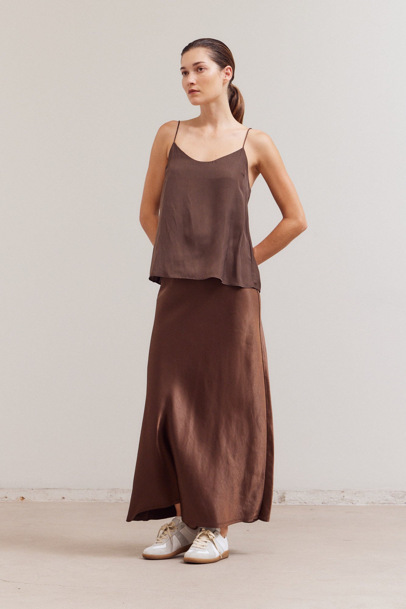 Solid Satin Cami Top