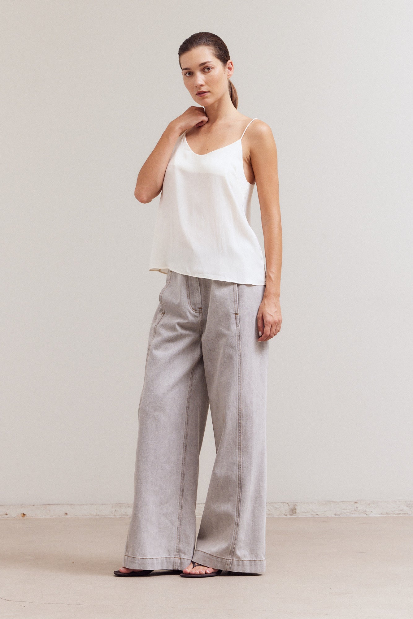 Solid Satin Cami Top